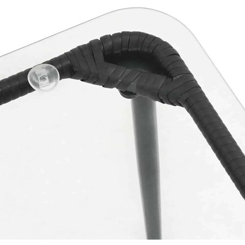 VidaXL Stol za vrt Crna 80 x 40 x 45 cm Poli ratan Slike