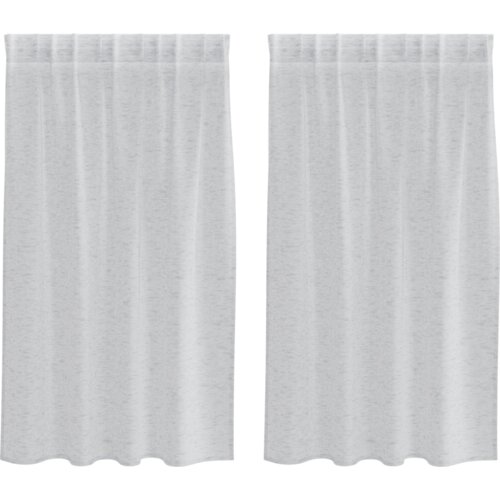 vidaXL Zavjese sa zavjesama 2 pcs Svjetlosiva 140 x 140 cm Poliester Cene
