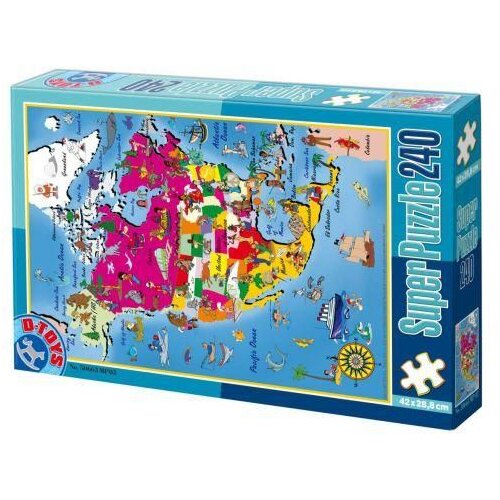 D-Toys Puzzle Mapa 03 - 240 delova Cene