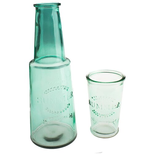 Dakls Zelena steklena karafa s kozarcem, 800 ml Cene