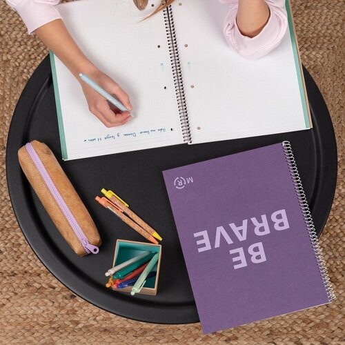 MiquelRius Kolegij blok A4 90g 80L spiralni crte Recycled cardboard be eco amethyst MR46887 Slike