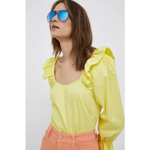 PS Paul Smith Bluza za žene, boja: žuta, glatka