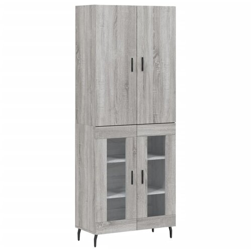 Maison Chic Visoka Komoda - Predalnik siva sonoma 69,5x34x180 cm inženirski les, (21718672) Cene