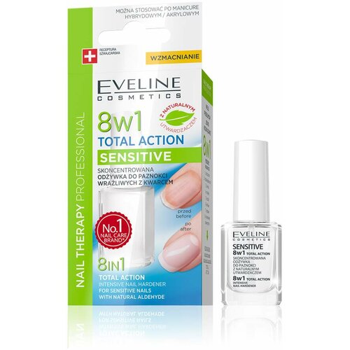 Eveline nail therapy total action 8in1 sensitive 12 ml Cene
