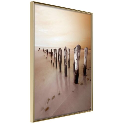  Poster - Breakwater in Sepia 30x45 Slike