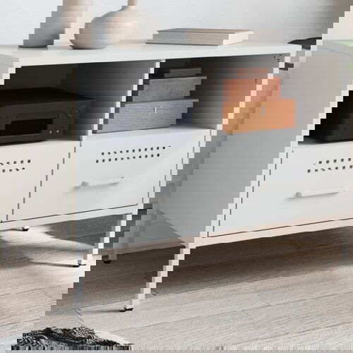 VidaXL TV ormarić bijeli 68x39x50,5 cm hladno valjani čelik Slike