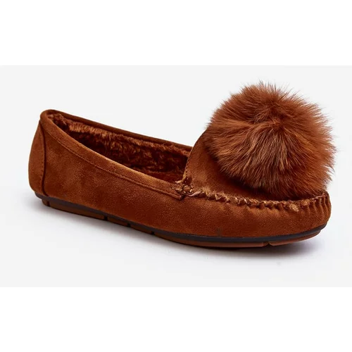 Kesi Women's loafers with Camel Novas fur