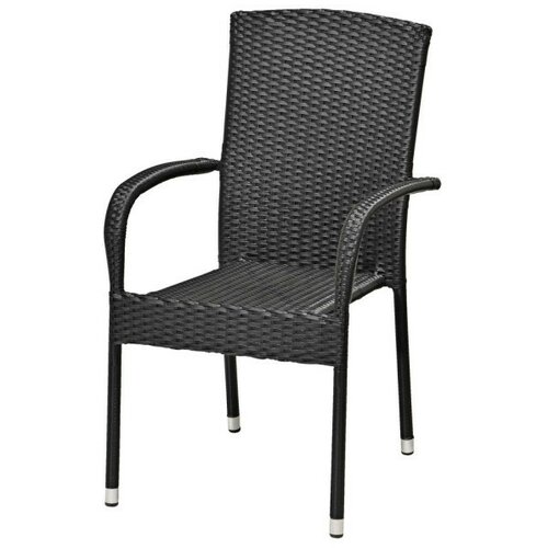 Stacking chair haldbjerg steel/petan crna ( 3700116 ) Slike