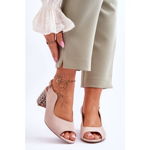 Maciejka Women&amp;#039;s Suede Heel Sandals Slike
