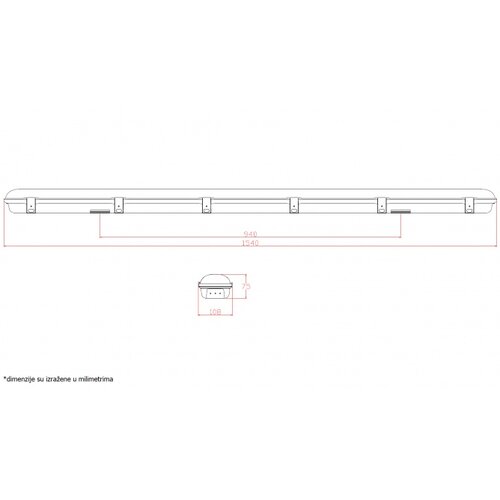 Bb Link vododiht led LG258A 76W 4000K Slike