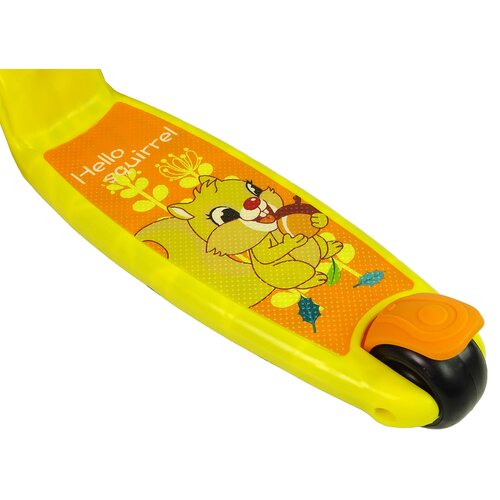 Lean Toys Trikolesni skiro in poganjalec z lučkami in glasbo Rumena lea Slike