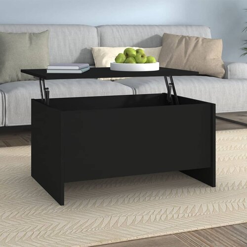  Stolić za kavu crni 80x55,5x41,5 cm od konstruiranog drva Slike