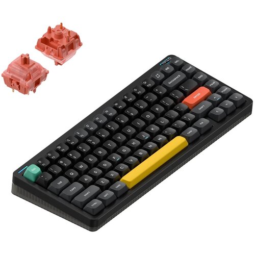 Nuphy Halo75 v2 Brezžična Mehanska Tipkovnica / Obsidian Black Raspberry Switch, (22126176) Cene