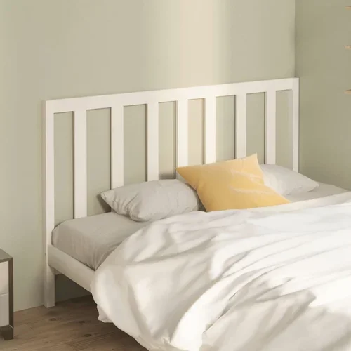  Uzglavlje za krevet bijelo 156 x 4 x 100 cm od masivne borovine