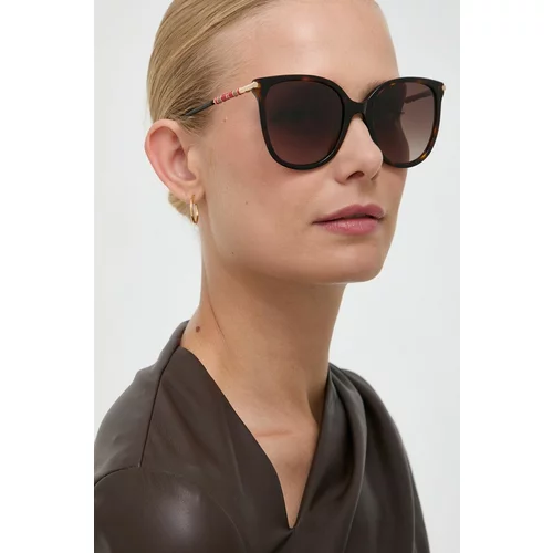 Carolina Herrera Sončna očala ženski, rjava barva