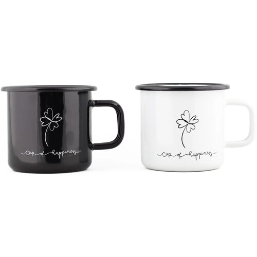 Cuckoo Cups KOMPLET EMAJLIRANIH LONČKOV &amp;lsquo;CUP OF HAPPINESS&amp;rsquo; Slike