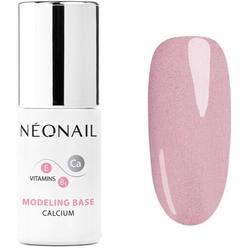 NeoNail Modeling Base Calcium bazni lak za gel nokte s kalcijem nijansa Luminous Pink 7,2 ml Slike