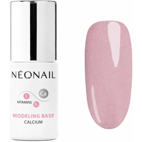 NeoNail Modeling Base Calcium bazni lak za gel nokte s kalcijem nijansa Luminous Pink 7,2 ml