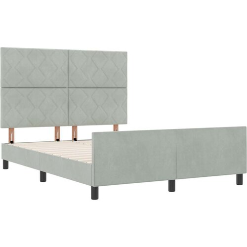 vidaXL Krevet Okvir Svjetlosiva 160x200 cm Baršun Cene