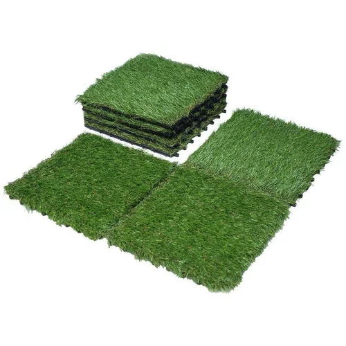  Klik plošča WPC umetna trava (30 x 30 cm, enostavno polaganje na klik sistem)