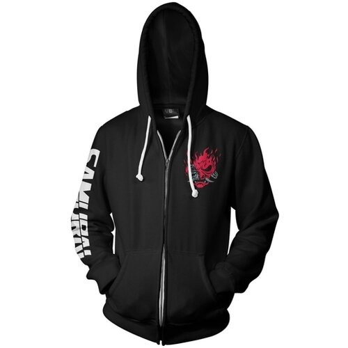 Jinx CYBERPUNK 2077 BIGGEST FAN ZIP-UP HOODIE ČRN L Cene