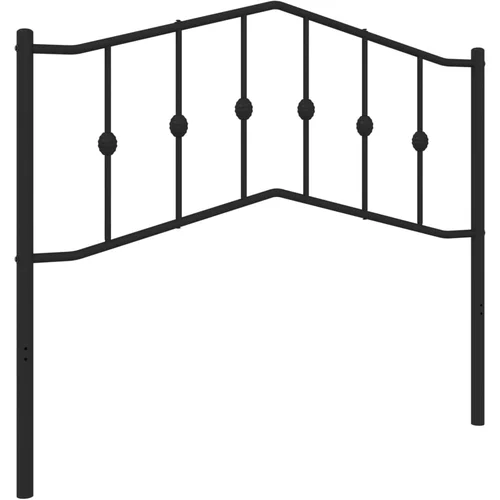 vidaXL Kovinsko posteljno vzglavje črno 107 cm, (21128416)