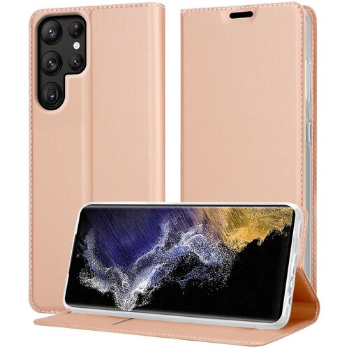 Cadorabo Case, združljiv s Samsungom v elegantnem rosă &permil; Gold - za&scaron;čitni pokrov z magnetnim zapiranjem, stoječo funkcijo in režo za kartico, (20694573) Cene