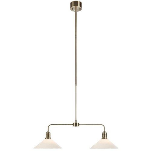Markslojd 109160 - luster na šipci vela 2xE27/60W/230V bela/mesing Cene