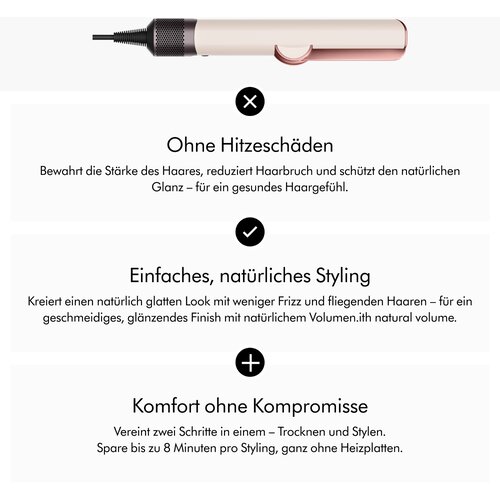 Dyson pegla za kosu Airstrait s integriranim če&amp;scaron;ljem Ceramic Pink/Rose Gold Slike