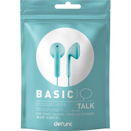 Defunc slu&amp;scaron;alice - earbud basic - talk - cyan Slike