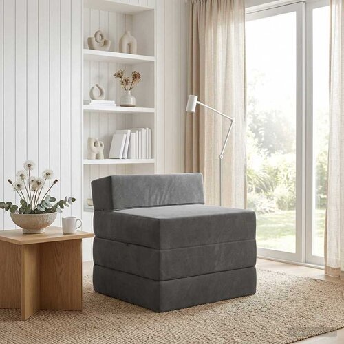 SOFA na razvlačenje Tamnosiva 200 x 70 x 15 cm Bar&scaron;un Cijene