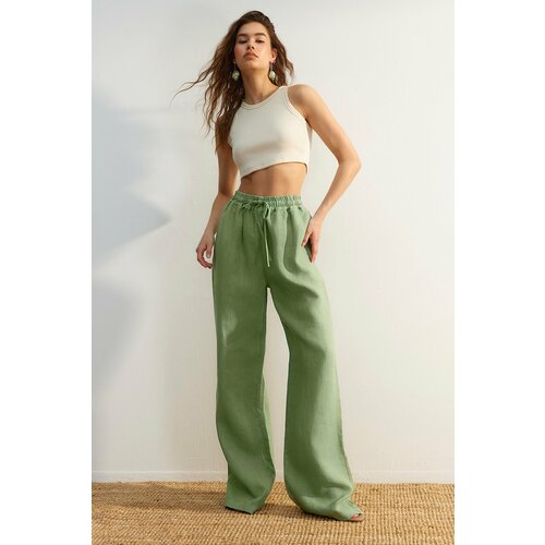 Trendyol Jeans - Green - Wide leg Slike