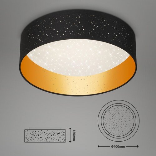 BRILONER 3882-015 - led stropno svetlo maila starry LED/18W/230V crna/zlatna Slike