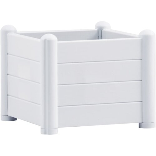  Povi&amp;scaron;ena vrtna gredica PP bijela 43 x 43 x 35 cm Slike