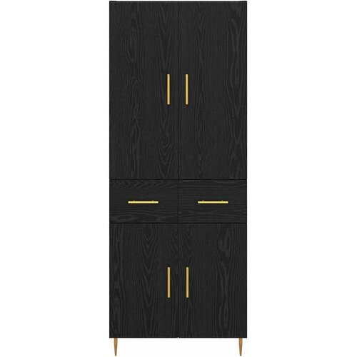  Highboard Crni hrast 69,5 x 34 x 180 cm Konstruirano drvo Slike