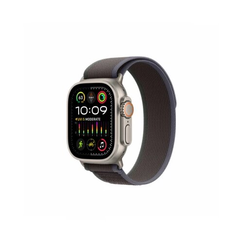 Apple watch Ultra2 cellular, 49mm titanium case with blue/black trail loop - m/l Cene