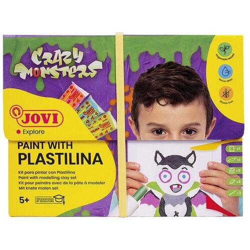 Jovi set Crazy Monsters - slikanje s plastelinom RABLJENO Slike