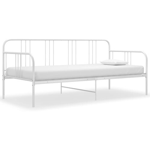The Living Store Posteljni okvir bel kovinski 90x200 cm - Posteljni Okvir, (21526269) Slike