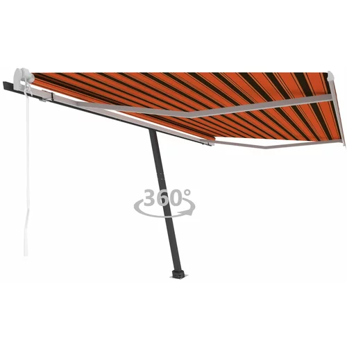 vidaXL samostojeća automatska tenda 450 x 300 cm narančasto-smeđa