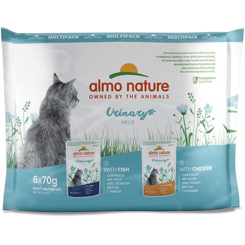 Almo Nature Holistic Urinary Help - Miks: z ribo & pi&scaron;čancem 12 x 70 g Cijene