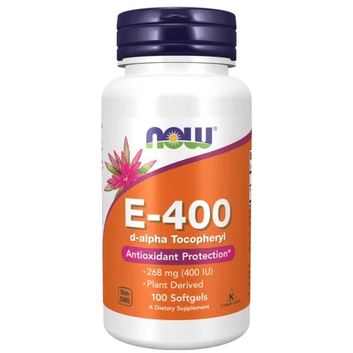 Now Foods Vitamin E-400 NOW, 268 mg (100 žvečljivih tablet)