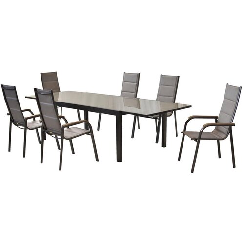 Gardenson Vrtni Set Trivero, 7-Delni, Raztegljiva Miza Cene