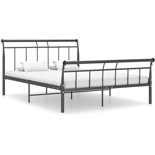 VidaXL Posteljni okvir črn kovinski 140x200 cm, (20606292) Slike