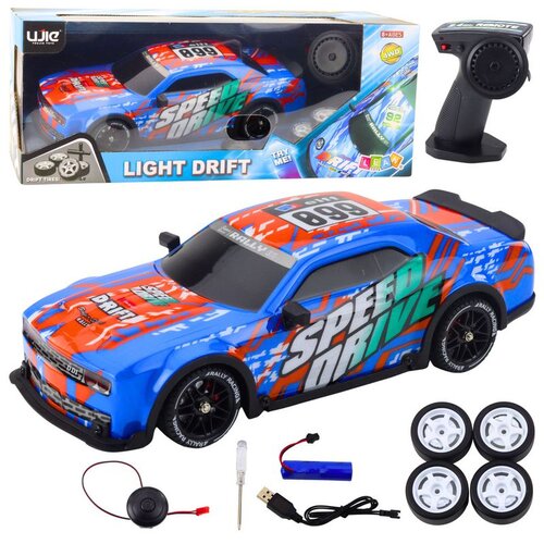 Rc sportski automobil s osvijetljenim drift tijelom, plavi Slike