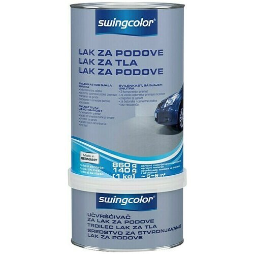 SWINGCOLOR Lak za podove (1 kg, Sive boje, Svilenkasti sjaj) Cijene