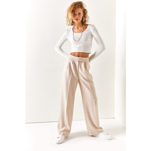 Olalook Women's Stone Waist Velcro High Waist Winter Pants Cijene