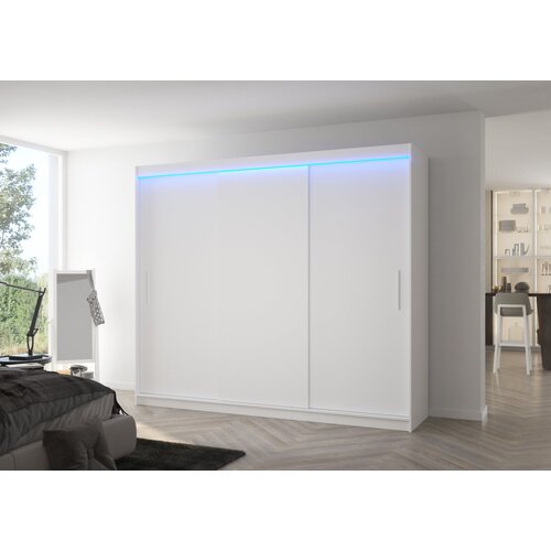 ADRK Klizni ormar s LED rasvjetom ANTOS 250 - BIJELA Cijene