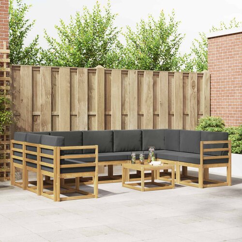 Set vanjskih sofa 10 pcs Bijela i antracit 59 x 59 x 37 cm Cene
