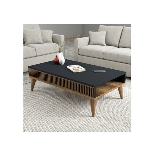 Hanah home Milan - Walnut, Anthracite klubska mizica, (20784897) Cene