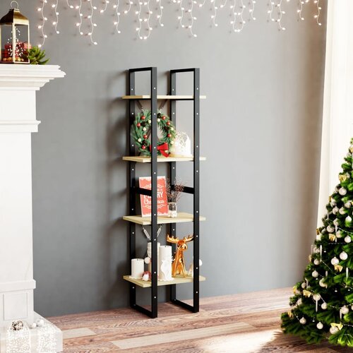 The Living Store Knjižna omara 4-nadstropna 40x30x140 cm trdna borovina - Knjižna Omara, (21436933) Cene